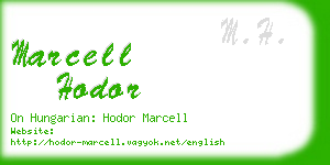 marcell hodor business card